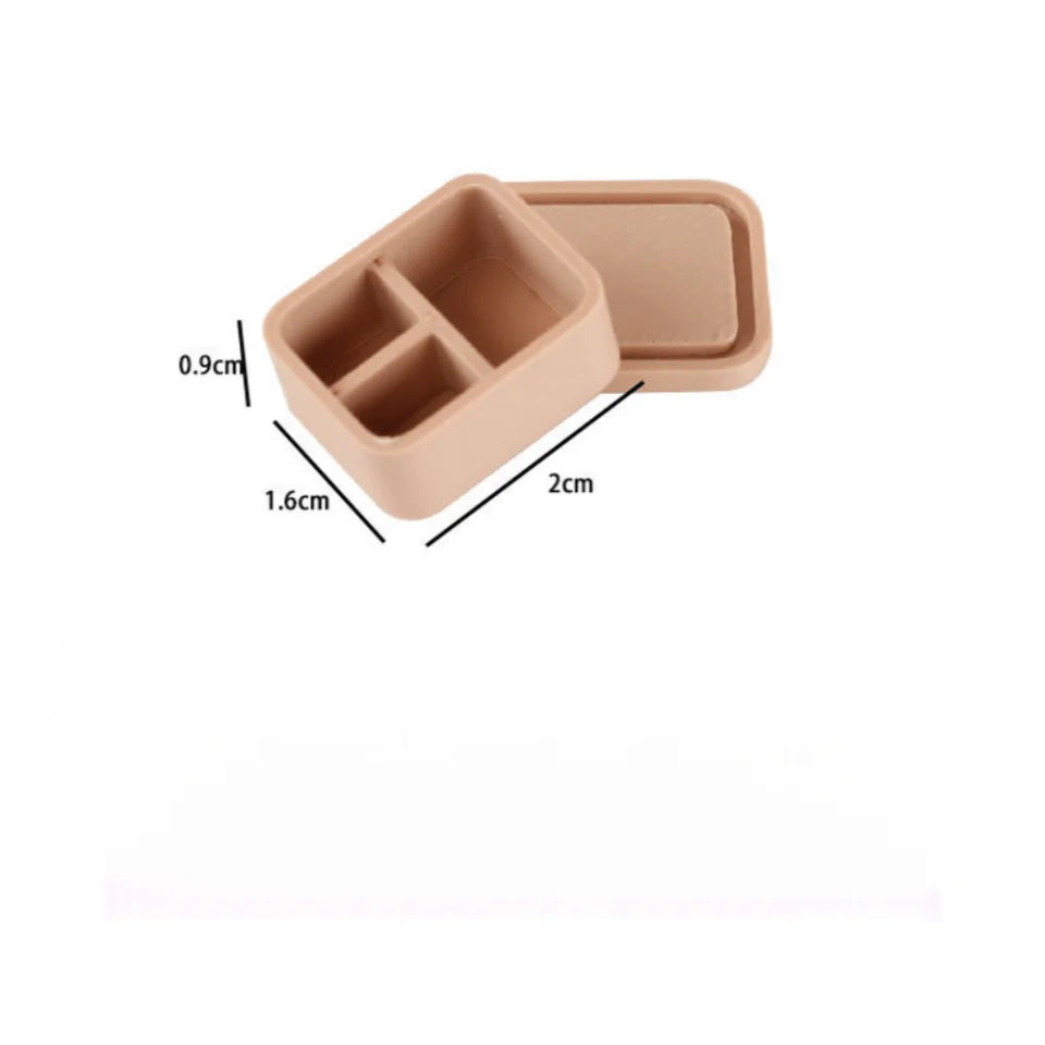 boîte compartiments beige clair moderne compartiments divisés plastique opacité