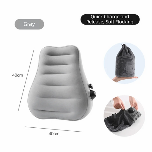 coussin lombaire bleu uni confort clips non amovible lavable adultes