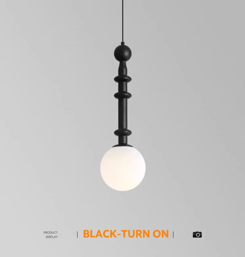 lampe suspendue moderne noire blanche texture mat pendentif chambre salon éclairage led facile