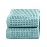 ensemble serviettes bain toilette coton nid abeille absorbantes séchage rapide moderne