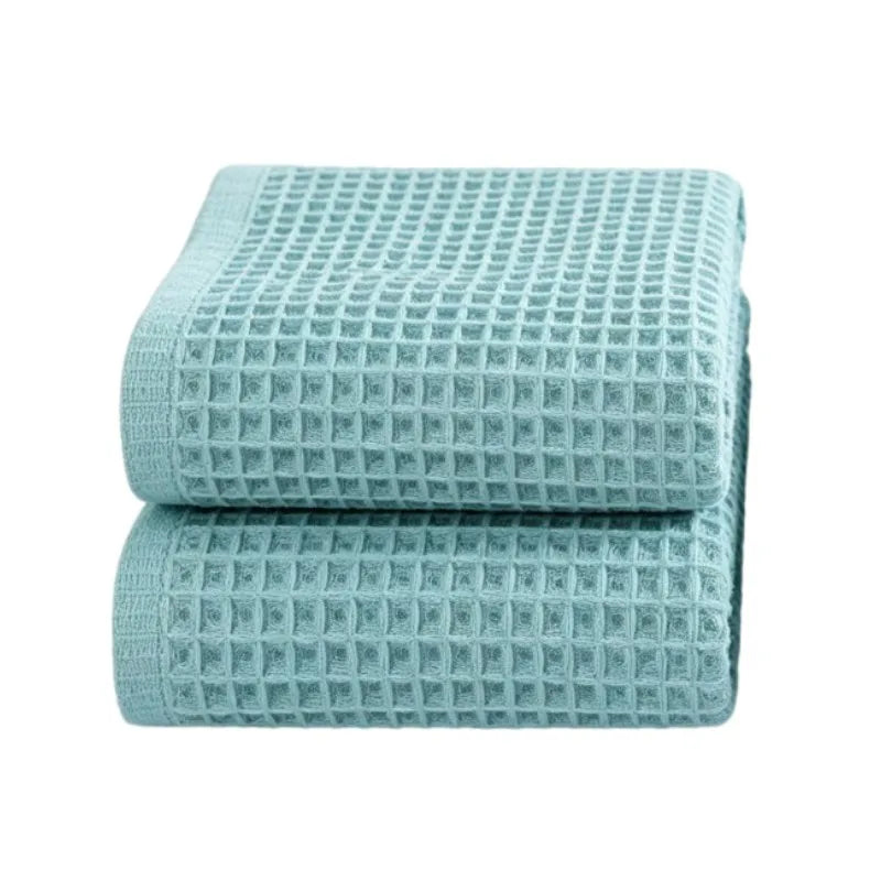 ensemble serviettes bain toilette coton nid abeille absorbantes séchage rapide moderne