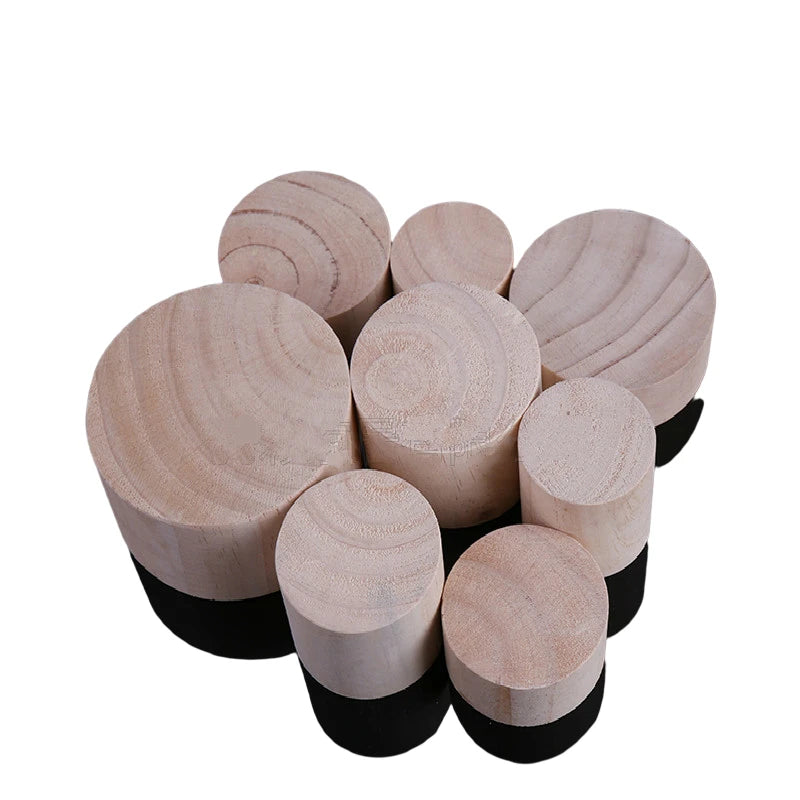 bouchons bouteille bois naturel simple rustique rayures circulaires diamètre hauteur