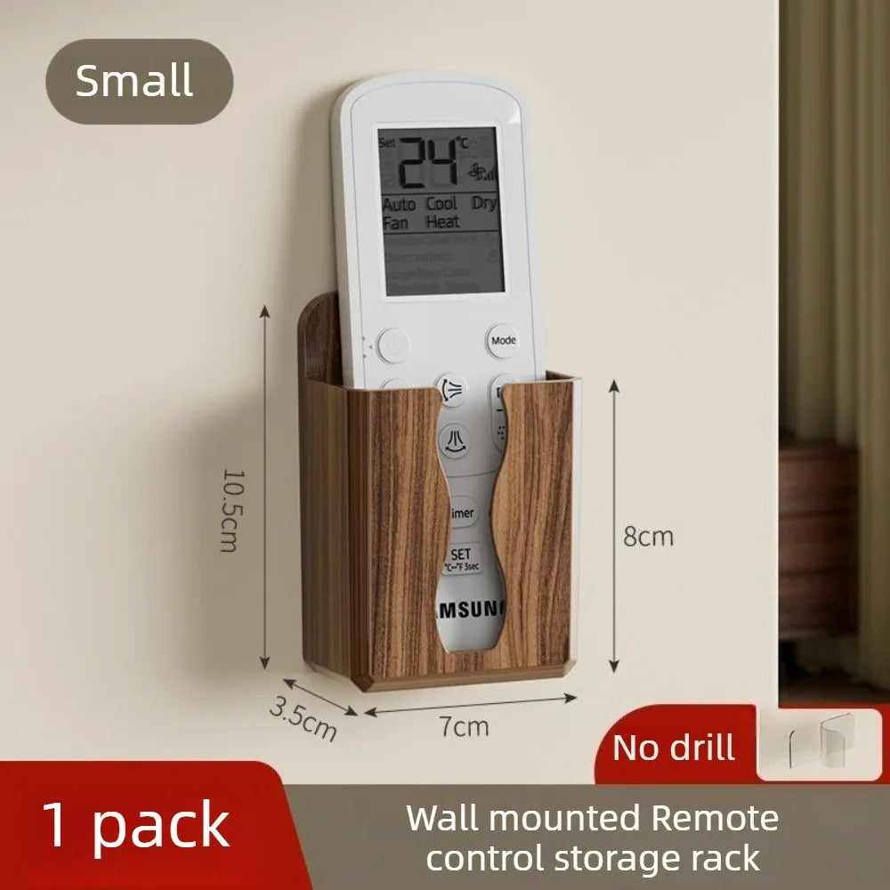 support mural adhésif bois grainé moderne rangement téléphone télécommande chambre salle bain