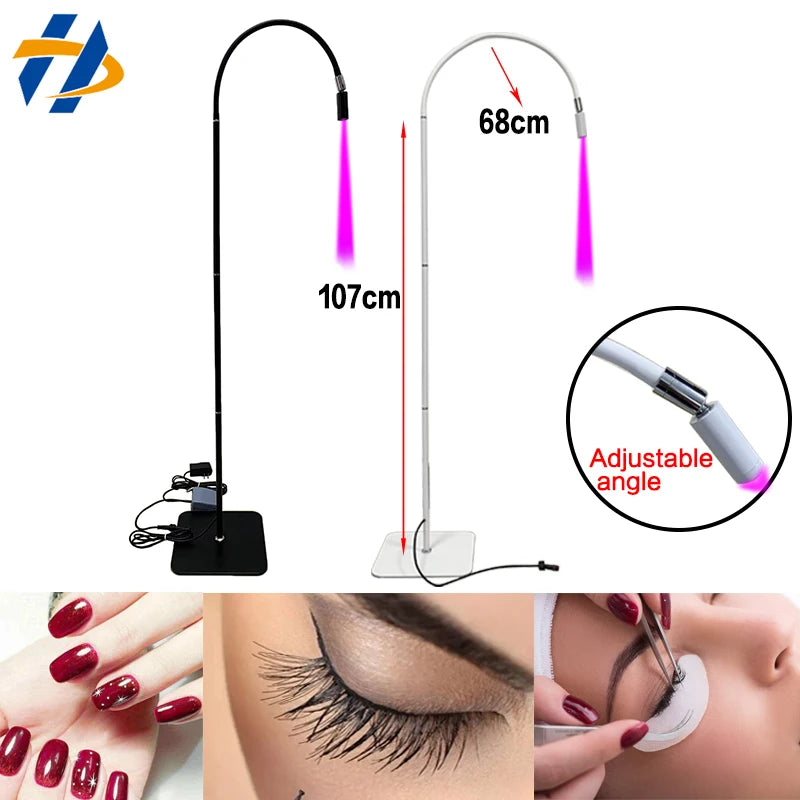 lampe uv maquillage réglable blanc noir rose clip moderne pied us eu