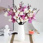 bouquet orchidées artificielles rouge blanc violet feuilles vertes moderne élégant intérieur mariage anniversaire