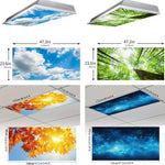 cache lumiere moderne nuages feuilles étoiles coraux adhésif bleu blanc vert noir