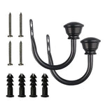 boucles rideaux fer noir bronze classiques fixations vis