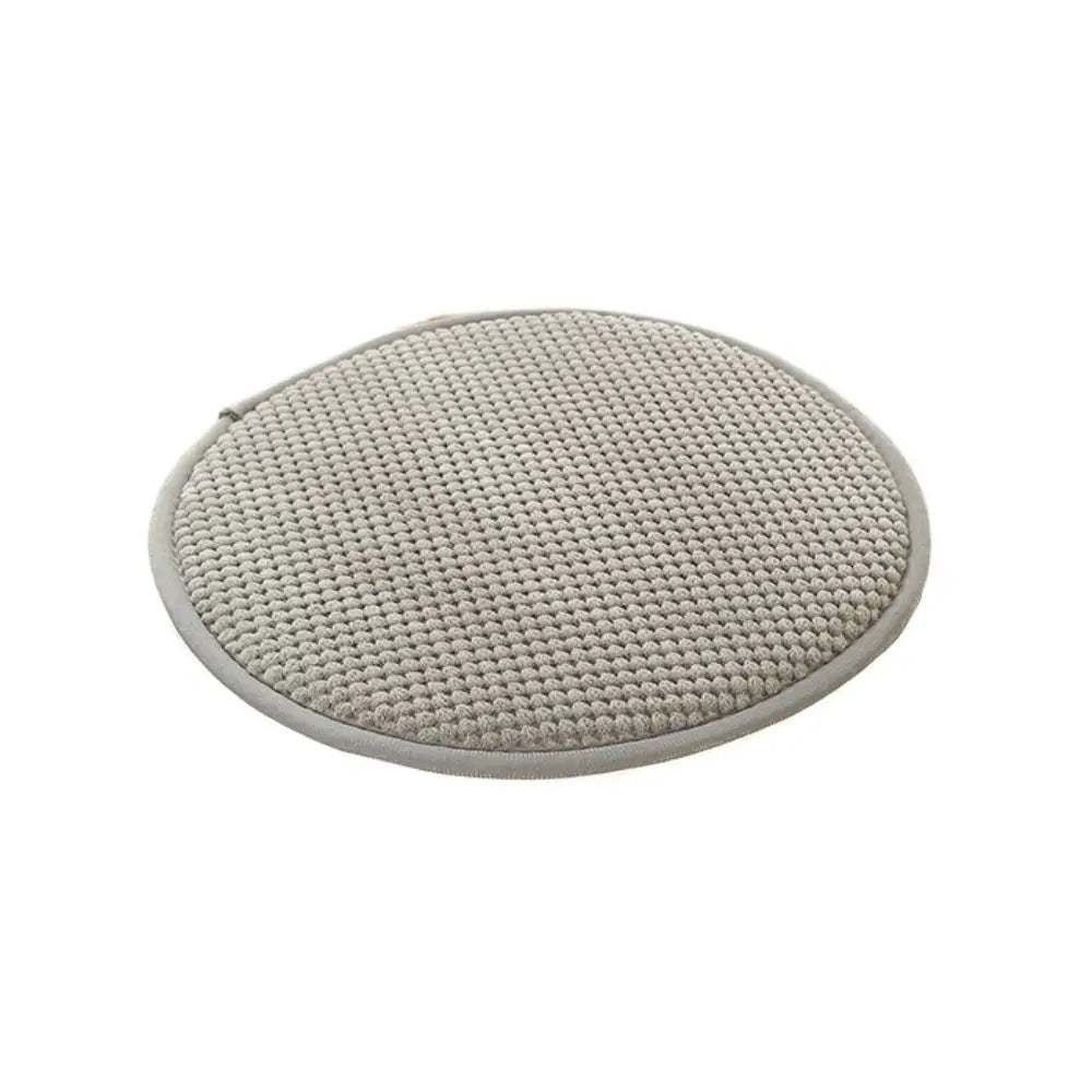 coussin tabouret rond solide mousse pu tissage points moderne couleur uni antidérapant