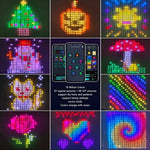 rideau lumineux led multicolore pixel art motifs modernes éclairage ambiance télécommande application mobile
