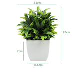 décoration intérieure plante artificielle eucalyptus bonsaï vert feuilles fines moderne sans entretien pot blanc