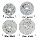 plaque led ronde 220v 12w 6w blanc moderne 6000k sans pilote pcb