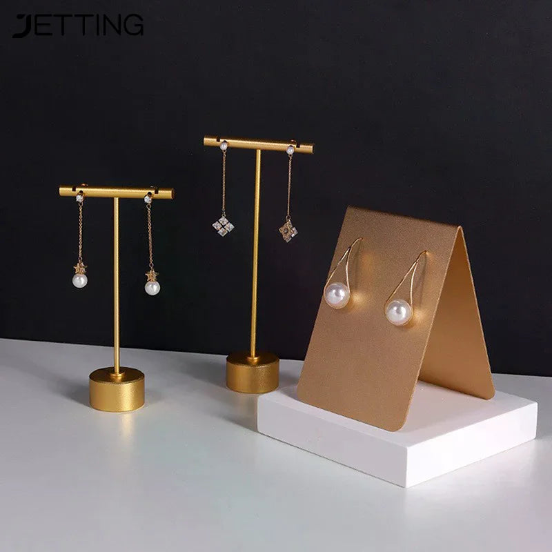 présentoir bijoux doré classique strass clips élégants autoportant support organisation écritoires métal