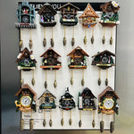horloge pendule alpine animaux paysages aimants réfrigerateur texte traditionnel