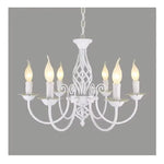 lustre pendentif blanc classique ampoules éclairage salon chambre restaurant vintage métal