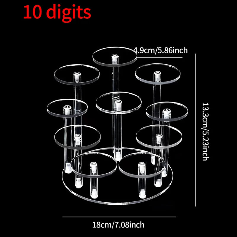 présentoir transparent moderne adhésif support rond supports circulaires figurines bouteilles vernis
