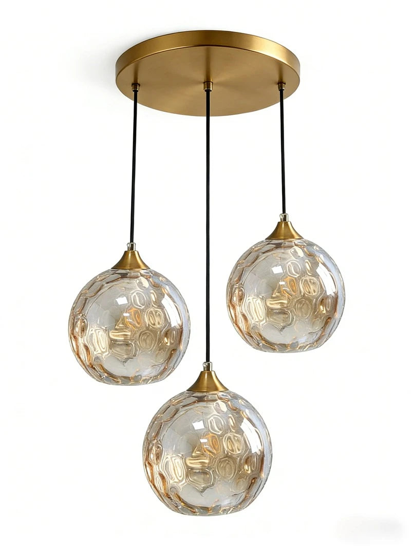 Suspension lumineuse moderne bleu clair vert foncé texture ondulée élégante chambre salon