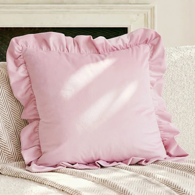 housse coussin fleurs jaunes polyester nordic moderne décoration canapé maison voiture 45x45cm 30x50cm