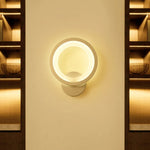 lampe murale moderne blanche adhésive ronde lumineuse salon chambre couloir