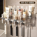 porte brosses dents transparent moderne adhésif motifs décoratifs cosmétiques rangement salle bain minimalistemaximum 14