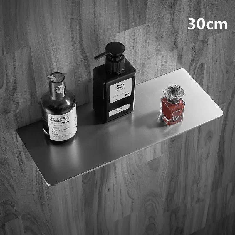 étagère murale acier inoxydable gris moderne étagère angle brillante cosmétiques