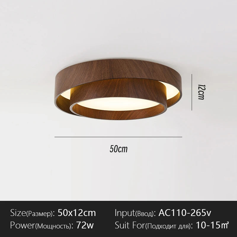 lampe led bois moderne minimaliste marron clair doré veineux lumières télécommande adjustable