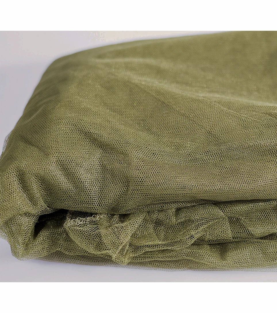 rideau lit anti moustiques vert olive maille fine semi transparent moderne adhésifs queen king