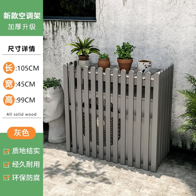 clôture murale bois naturel moderne balcon extérieur support pots fleurs anti corrosion unique