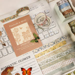 rubans adhésifs décoratifs vintage multicolores floral abstraits géométriques scrapbooking bricolage planificateur journal