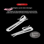 rideau polonais moderne rayures horizontales blanc gris opacité clips barre suspension coton haute qualité