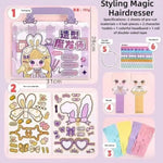 poupées décoratives 3d colorées tresses adhésif diy feuilles pré coupées cheveux personnages bandeau