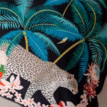 taie d'oreiller imprimée léopard tropical velours carré moderne deux côtés opaques tassel rouge océanique