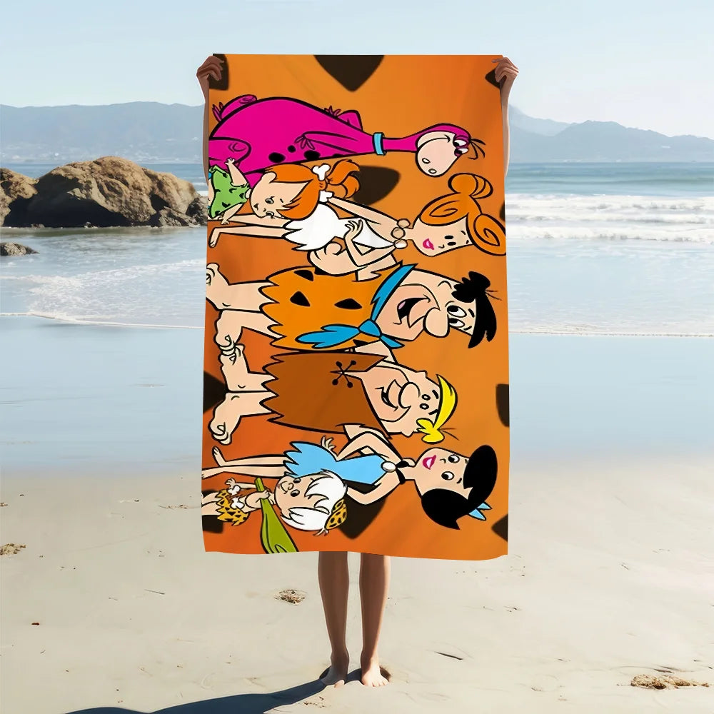 grande serviette plage dessin animé flintstones douce absorption rapide piscine sport voyage enfant