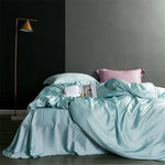 drap lit uni beige clair soie 100 housses oreillers plat taies lit chambre qualité