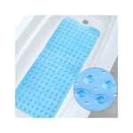 tapis bain antidérapant bleu clair noir blanc gris perforations modernes fixations
