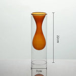 vases décoratifs modernes verre transparent couleur rose violet vert jaune bleu formes organiques arrondies