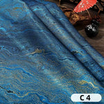 tissu polyester marbré brillant moderne élégant bleu vert rouge marron noir rideau jupe décoration