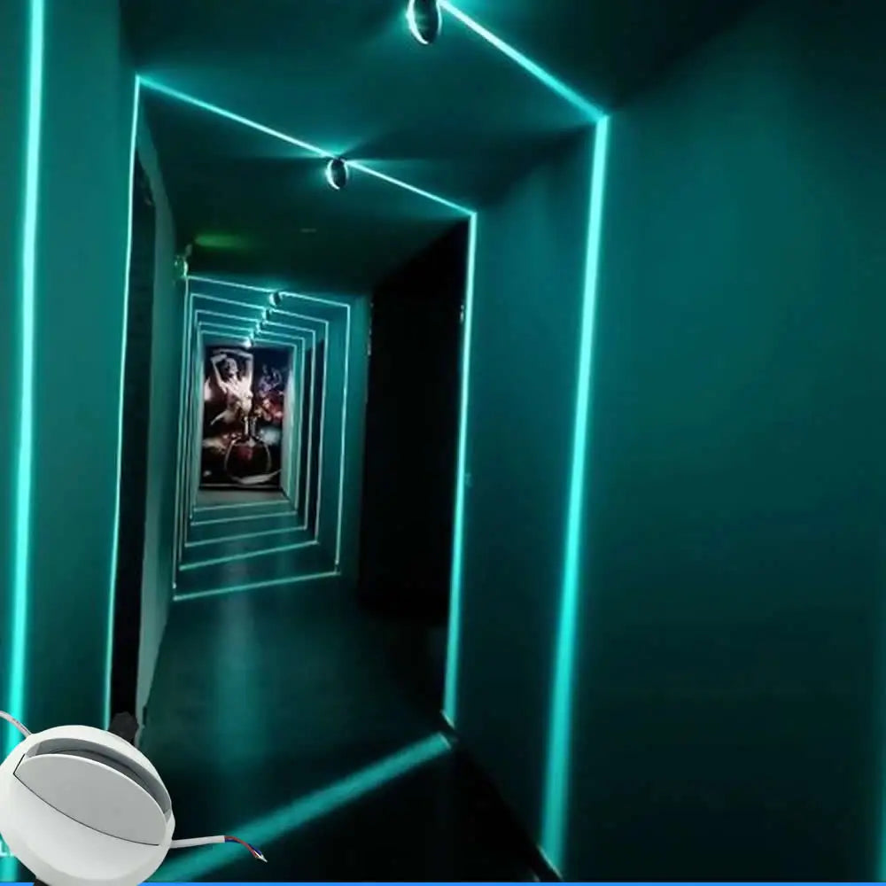 éclairage led encastrable moderne 360 degrés couleurs rgb télécommande bluetooth motifs géométriques minimaliste