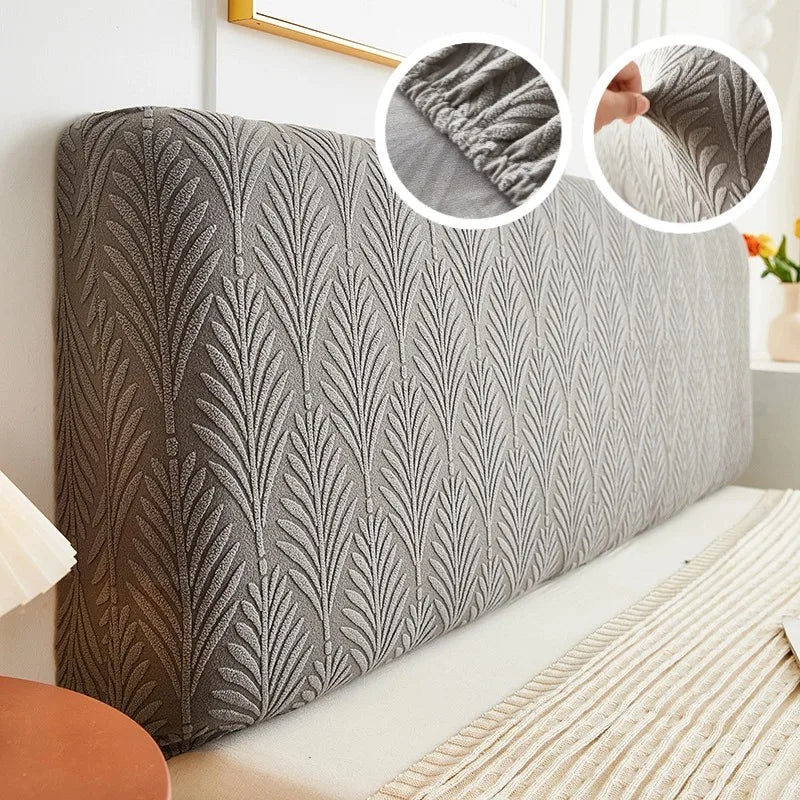 couvre tête moderne feuilles stylisées gris clair beige adhésif maison