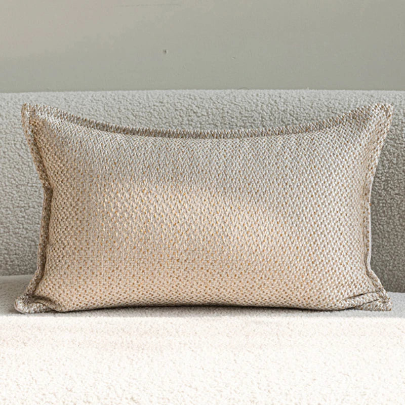 housse coussin rectangulaire polyester motif géométrique nordique décoration maison contemporaine fixations tringles voiture