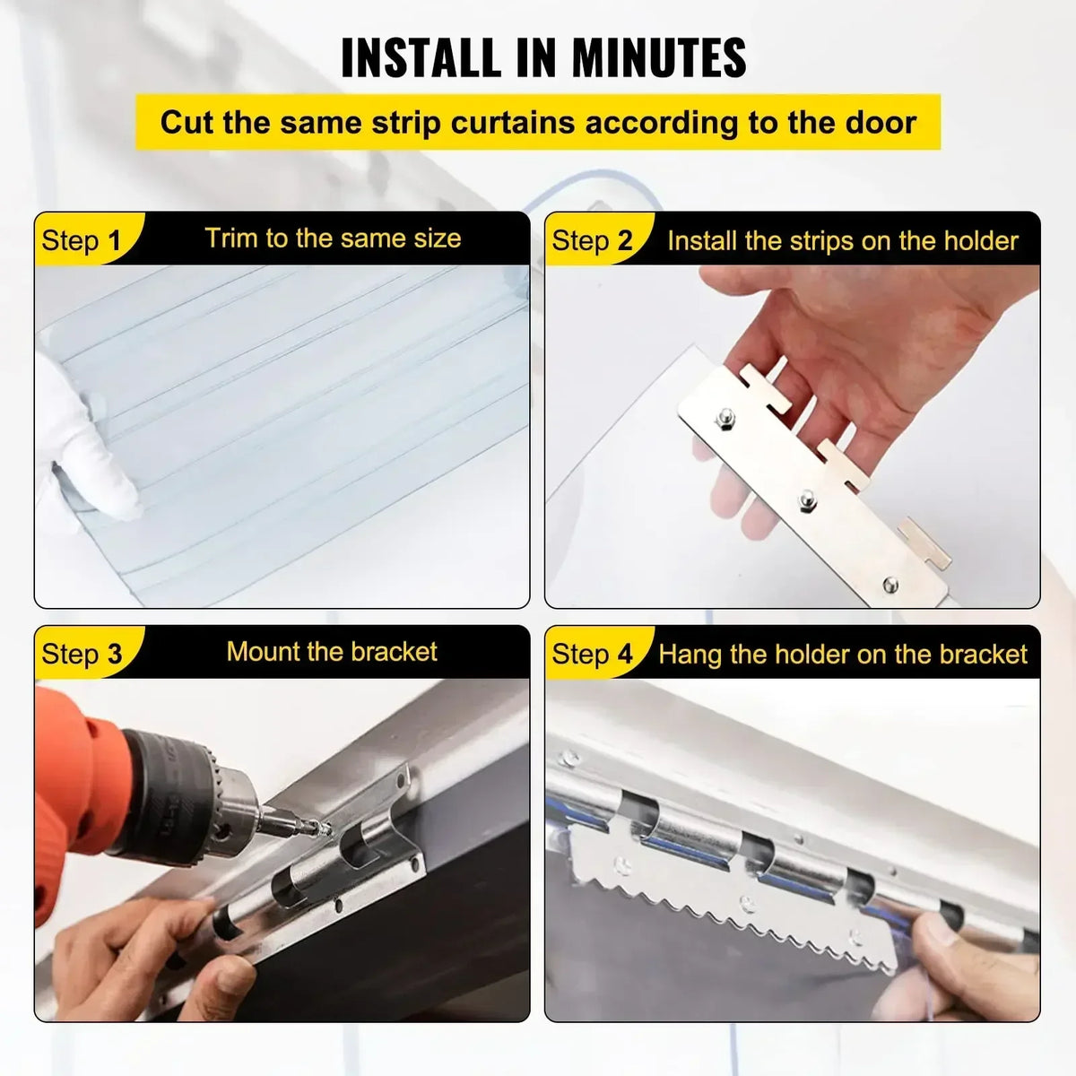 rideau porte transparent pvc moderne clips isolation coupe ventextérieur intérieur toute saison nouvelle année