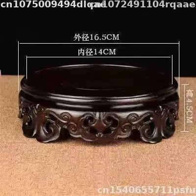 support bois ornements sculptés complexe artisanal marron foncé traditionnel décoration maison objet décoratif stand