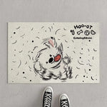 tapis extérieur antidérapant pvc chiens dessin animé blanc noir résistant corrosion