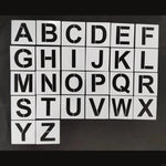 stencils lettres chiffres blancs classiques peinture papier bois métal verre tissu