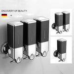 distributeur savon liquide mural noir argent acier inoxydable abs 500ml 1000ml 1500ml moderne minimaliste