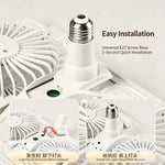 lampe ventilateur moderne blanc télécommande deux led 60w flux lumineux réglable tension 90 260v