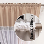rideau moderne élégant polyester translucide motif rayures beige blanc salon
