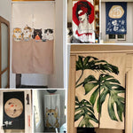 rideau porte personnalisable imprimé motifs animaux moderne opacité maison lin