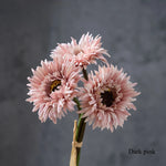 Bouquet artificiel gerbera blanc jaune rose moderne décoration intérieure mariage anniversaire minimaliste