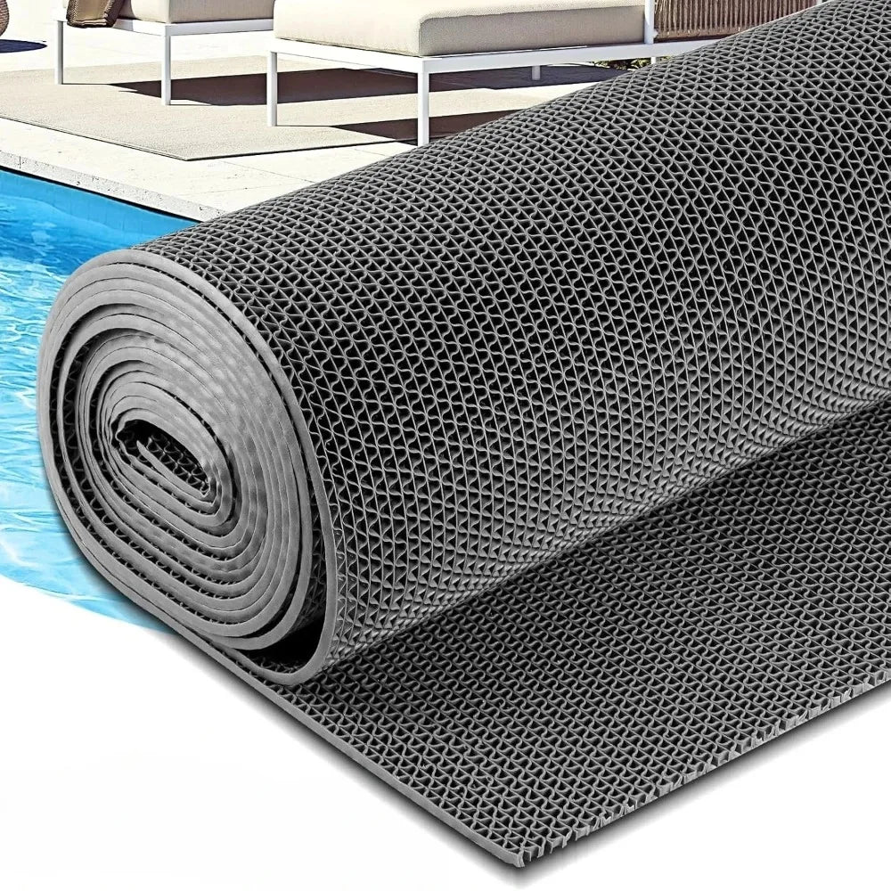 tapis sol antidérapant pvc gris vert bleu moderne salle bain douche personnes âgées imperméable