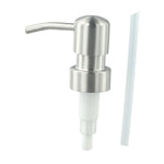 distributeur savon liquide moderne acier inoxydable argenté blanc bouchon remplissage